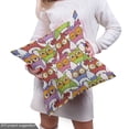 thumbnail image 5 of Ambesonne Colorful Fabric by the Yard Upholstery, Ornate Owl Polka Dots, 1 Yard, Multicolor, 5 of 5