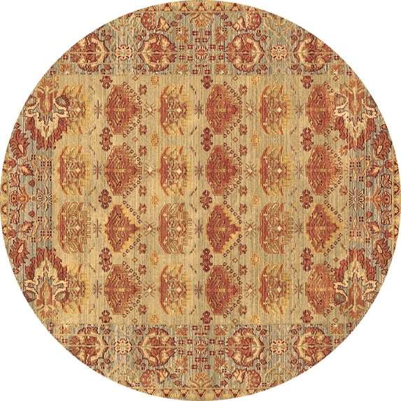 Ahgly Company Indoor Round Persian Brown Traditional Area Rugs, 5' Round