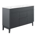 thumbnail image 2 of Modway Render 48" Double Sink Bathroom Vanity in Gray White, 2 of 10