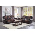 thumbnail image 2 of Pemberly Row Double Reclining Sofa with Drop-Down Cup Holder in 2-Tone Brown, 2 of 9