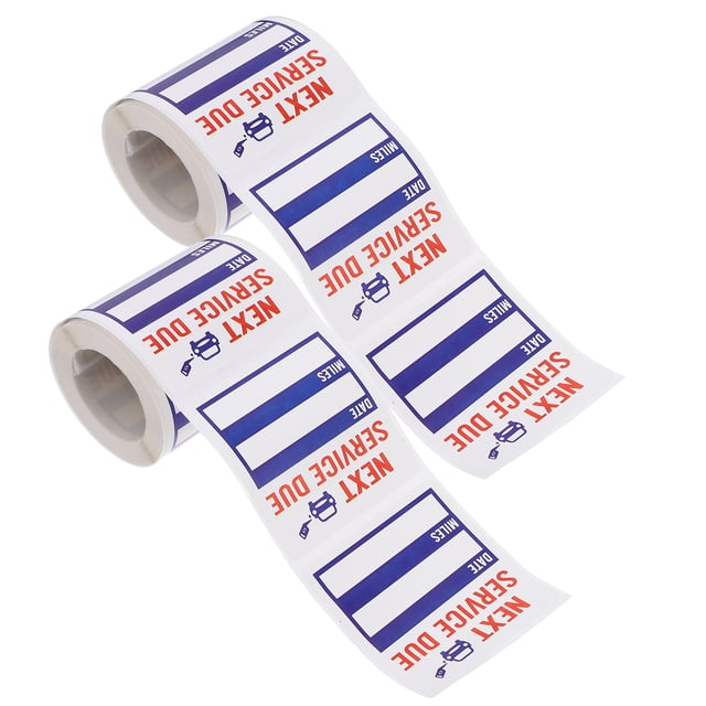 KAKOWELY change 2 Rolls Oil Change Stickers for Windshield Oil Change Reminder Stickers Waterproof Oil Change Stickers Oil Change Auto Maintenance Service Due Reminder Stickers