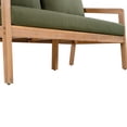 thumbnail image 5 of Christopher Knight Home Modern Outdoor Loveseat Sofa, Natural Acacia Wood Frame with Green Cushions, 5 of 12