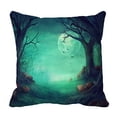 thumbnail image 1 of EREHome Halloween Spooky Forest Trees Pumpkins Halloween Pumpkins Pillow Case Cover Set 20x20 Inch, 1 of 1