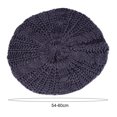 thumbnail image 4 of Deyuer Women Fall Winter Hat Knitted Bonnet Solid Color Elastic Twisted Texture Keep Warm Beret Photo Prop Cap for Outdoor Activities Travel Cycling, 4 of 8