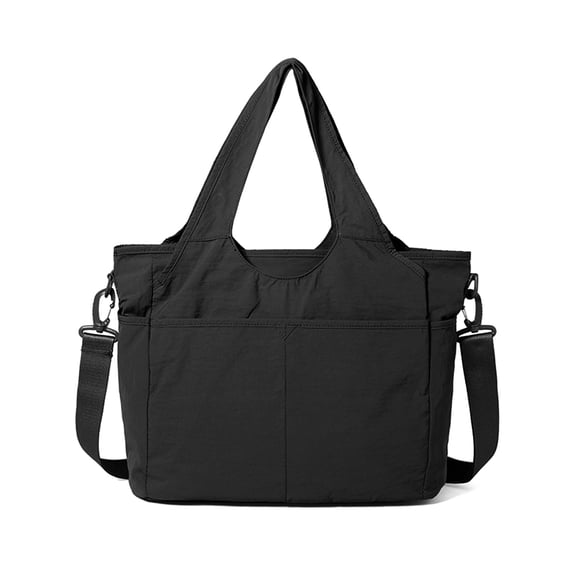 URSOFINE Women's Lightweight Water Repellent Oxford Tote Bag Large Capacity Multi Pocket Shoulder Crossbody Handbag Travel Commute Bag with Luggage Sleeve