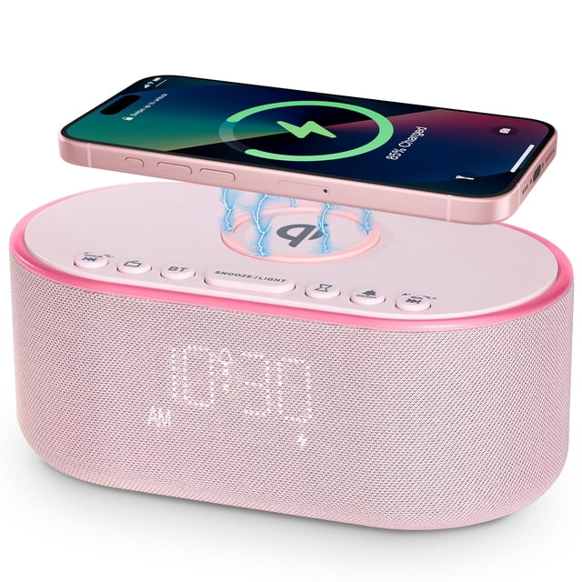 Cargador inalámbrico de radio despertador Odokee Qi 10W Bluetooth