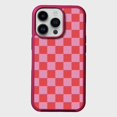 thumbnail image 1 of Caseco Mag-Safe iPhone 13 Pro Max Pink Checkerboard Print Case, 1 of 5