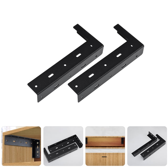 HAMPPLIES 2Ud Soportes De Pared Para Colgar Gabinete De Fuerte Color Negro Para Uso En Escritorio Y Pared