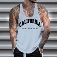 thumbnail image 2 of PEASKJP Mens Tank Tops Graphic Men's Workout Tank Tops Gym Sleeveless TShirts Fitness Bodybuilding Muscle Shirt (Blue,5XL), 2 of 4