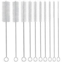 Set of 10 Nylon Pipe Tube Cleaning Brushes, 8-Inch, 10 Different Diameters, Flexible for Sippy Cup, Water Bottle, 10 Total Count