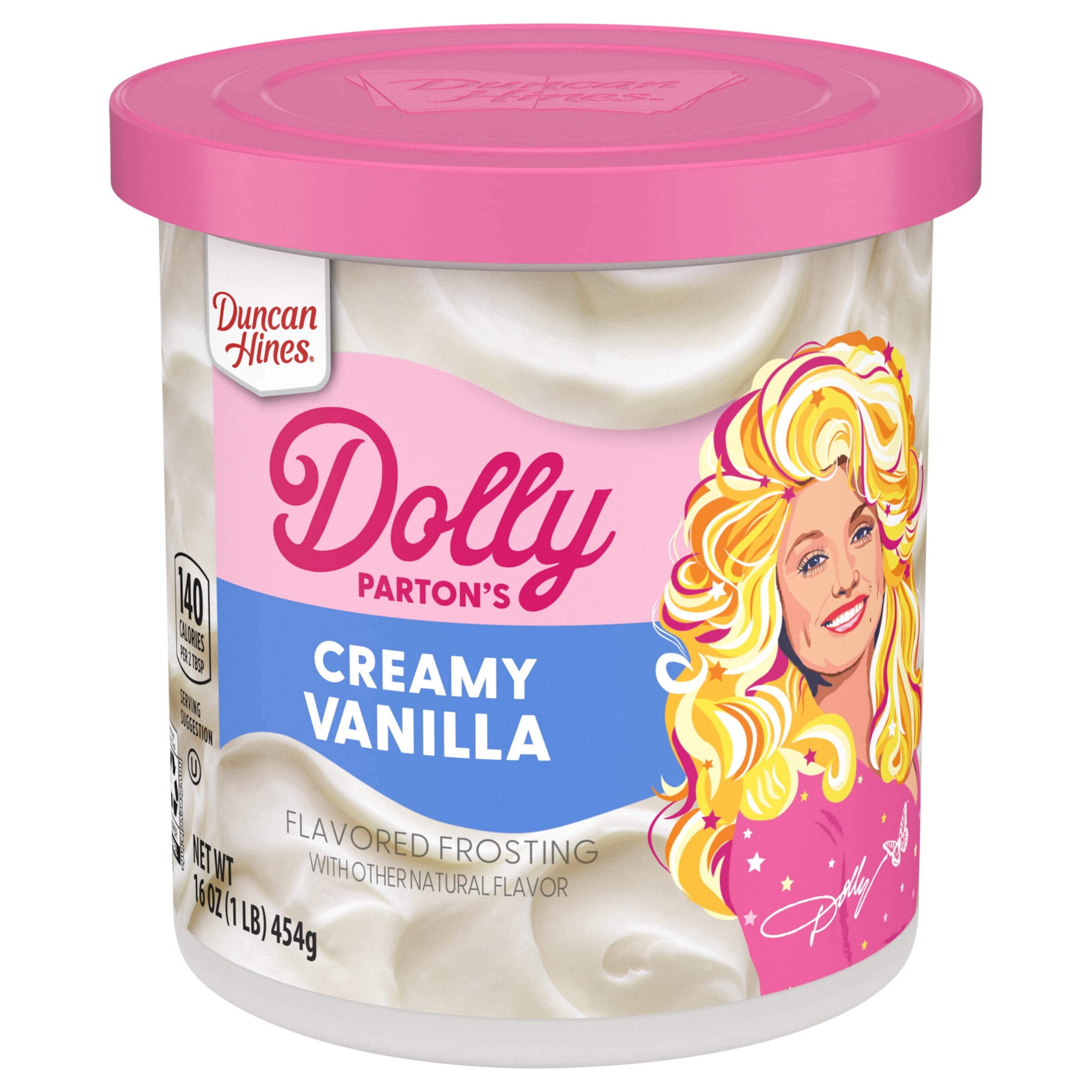 (5 pack) Duncan Hines Dolly Parton's Creamy Vanilla Flavored Frosting, 16 oz.
