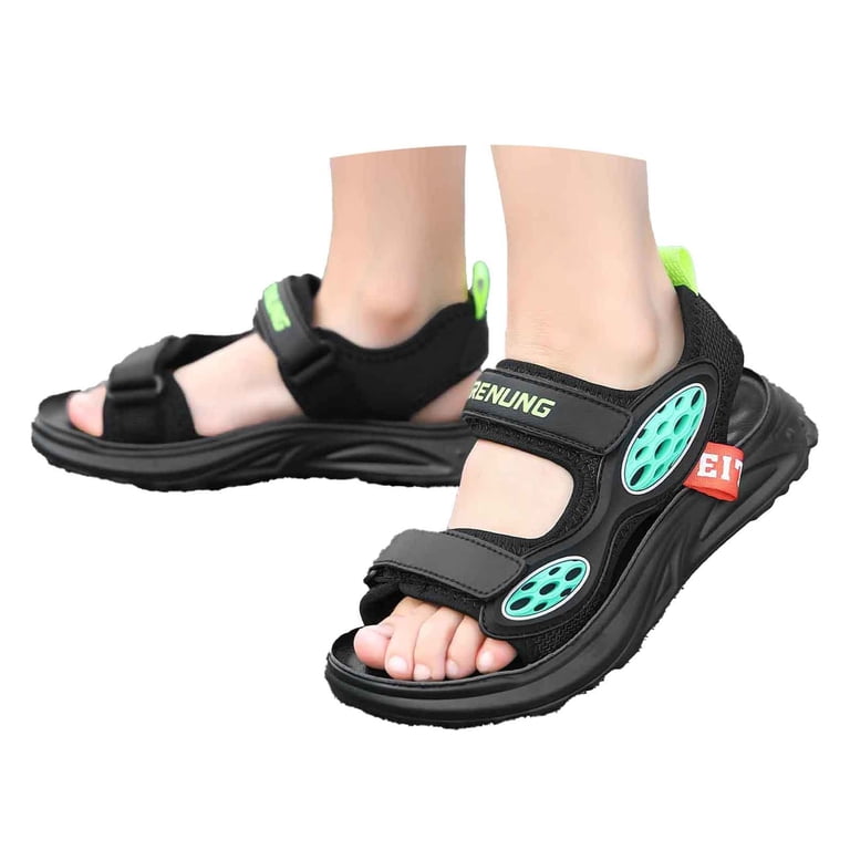 Men\'s Green Arch Support Thick Cushion Recovery Athletic Hiking Sandal Shoes DGMIOCS Mens Hiking Sandals With Arch Support Sport Recovery  main image 4