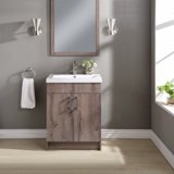 Mainstays Farmhouse 24.4 Inch Rustic Gray Single Sink Bathroom Vanity ...