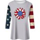 thumbnail image 3 of Camisetas de Manga Corta para las Mujeres Día de la Independencia Patriótica Impresa 3/4 Manga Cuello Redondo, Camiseta Casual para Diarios Y Festivales, 3 of 5
