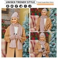thumbnail image 4 of FZ FANTASTIC ZONE Woman Men Winter Warm Hat Beanie Long Scarves Touch Screen Gloves Knit Set,Pink, 4 of 8
