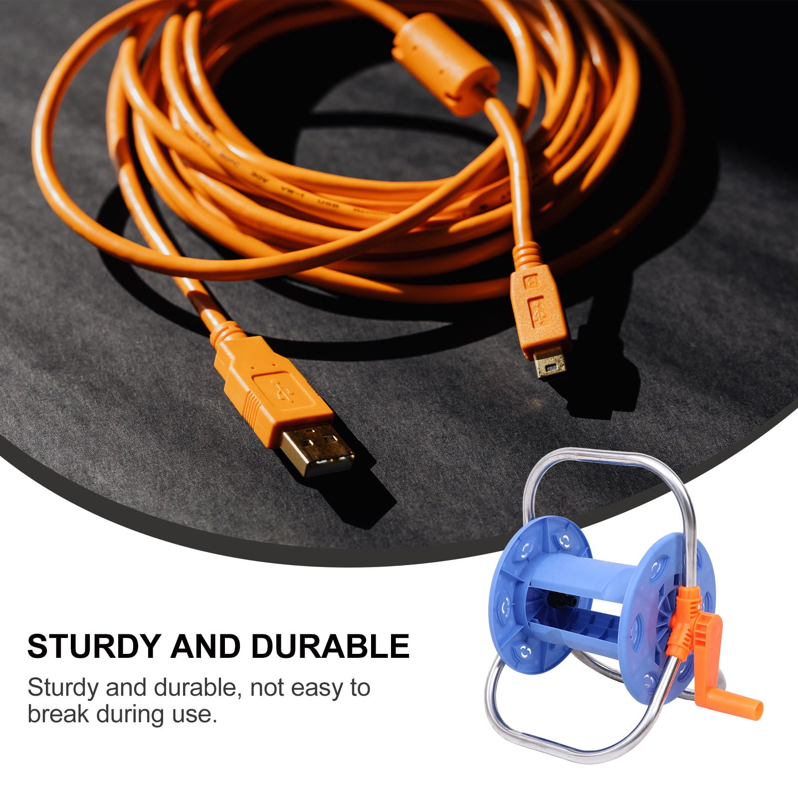 FOMIYES Hose Reel with Handle for Convenient Hose Storage and Easy Outdoor Watering Organization