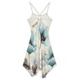 thumbnail image 3 of Fall Farm Teal Flower Oil Painting Art Dress Elegant Party Dresses Evening Dresses Women Dress Long Dresses Sleeveless Dress Ladies Dresses, 3 of 4