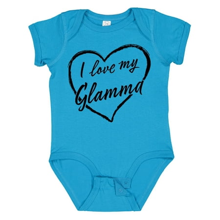 

Inktastic I Love My Glamma in Black Chalk Heart Gift Baby Boy or Baby Girl Bodysuit