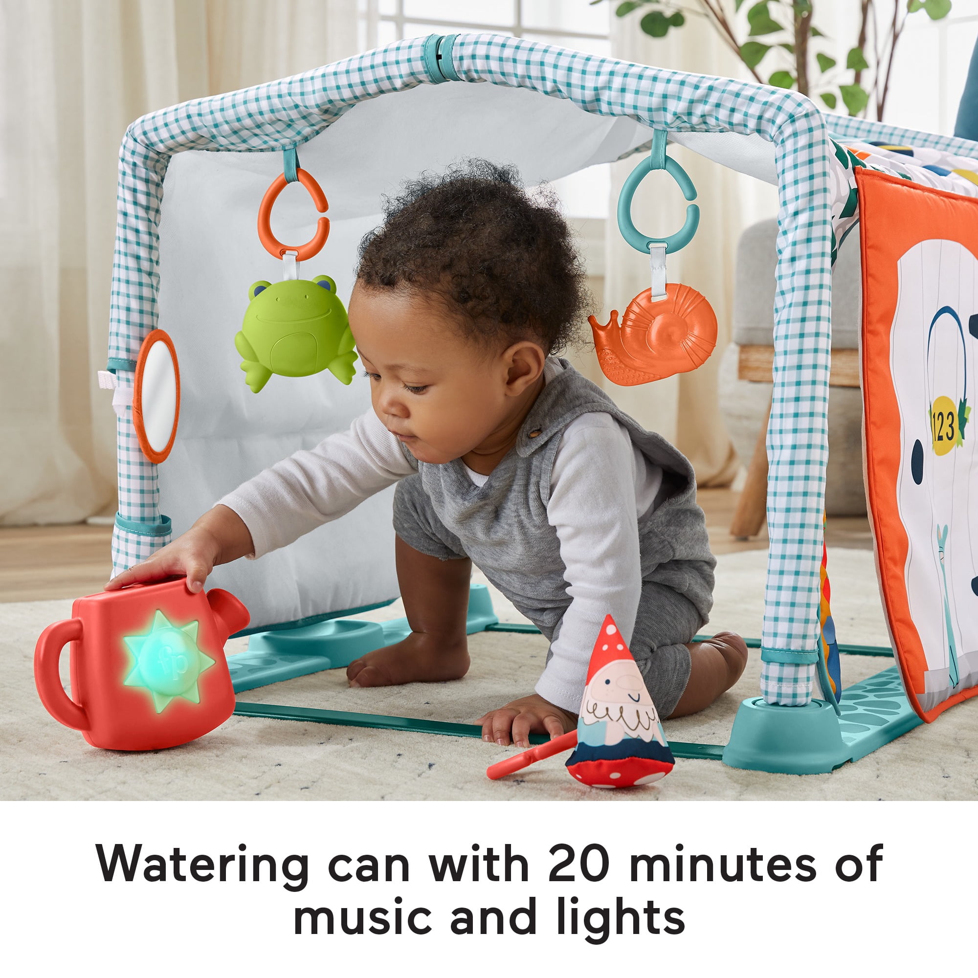 Fisher-Price 3-in-1 Baby Gym with 5 Sensory & Fine Motor Toys for Newborn to Toddler Play