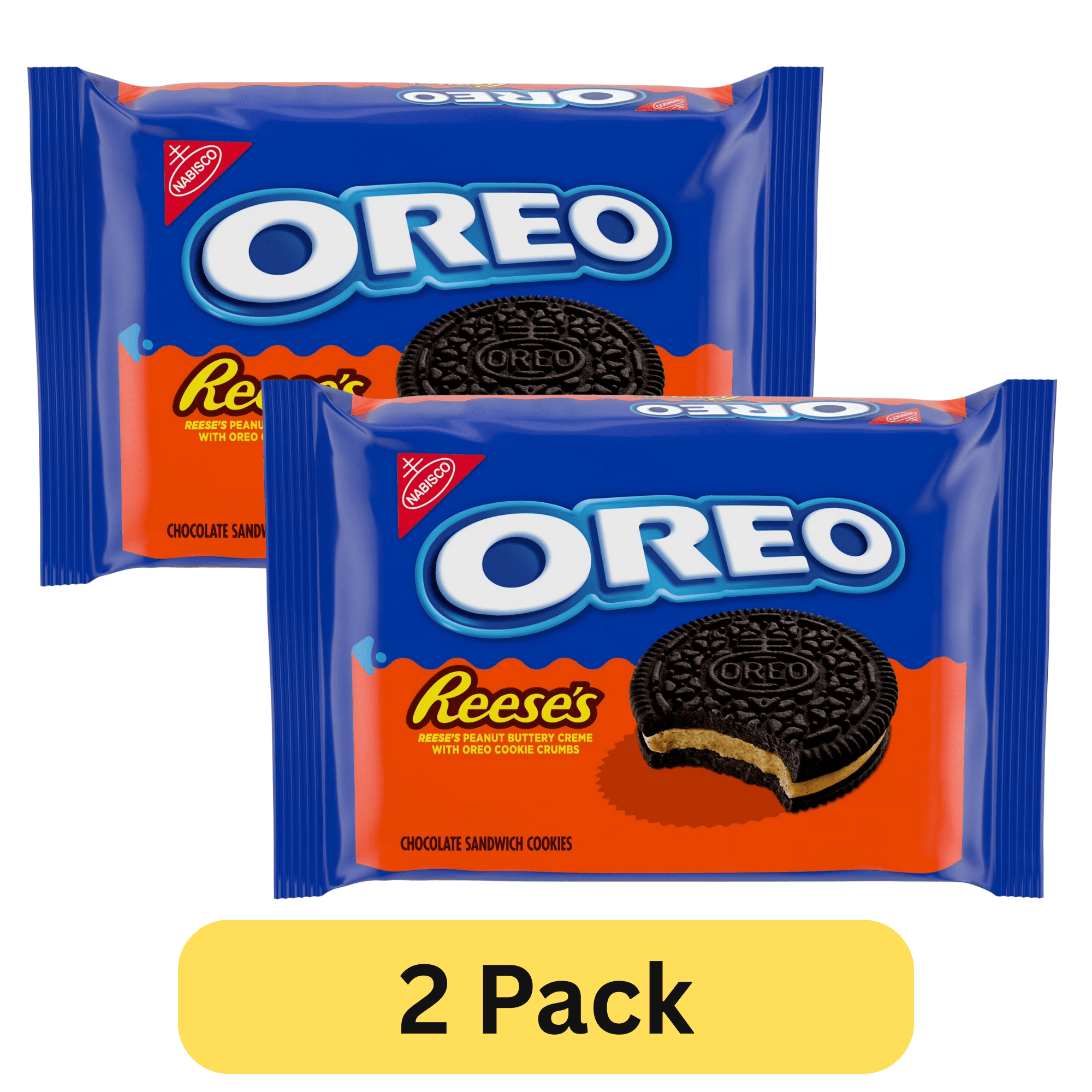 2 x OREO REESE'S Peanut Buttery Creme Chocolate Sandwich Cookies