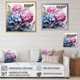 thumbnail image 4 of Designart "Harmony of Hydrangea Flowers in Pink and Purple II" Floral Framed Wall Art - Purple Hydrangea Entryway Framed Wall Art, 4 of 6