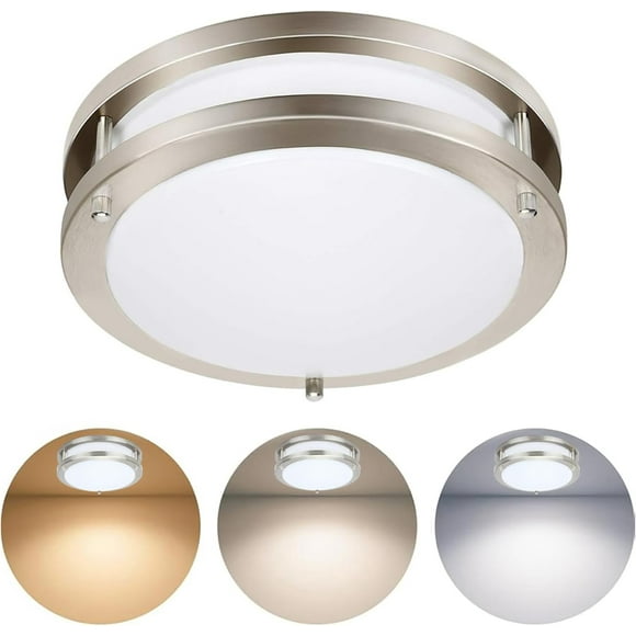 Drosbey 48W Dimmable LED Ceiling Light Fixture, Kitchen Light Fixtures, Flush Mount Ceiling Lights for Bedroom, Bathroom, 3000K/4000K/5000K Selectable, Super Bright 5000LM
