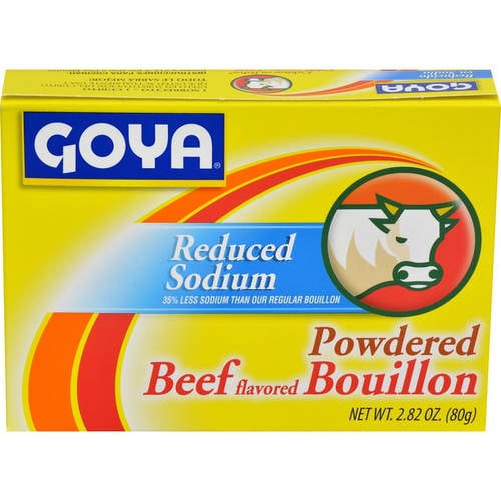 (3 pack) GOYA Powdered Beef Bouillon Reduced Sodium 2.82 Oz