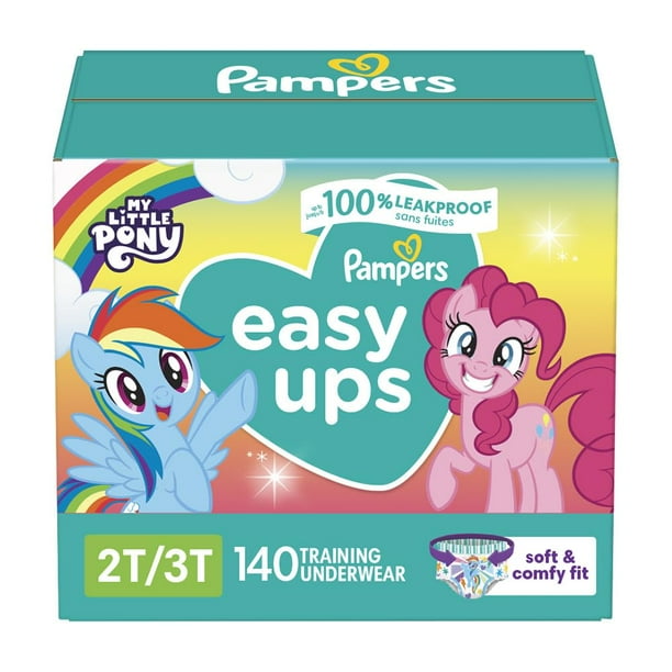 Pantalones de entrenamiento Pampers Easy Ups para niñas y niños, 2T-3T, 140 unidades