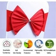 thumbnail image 2 of 10 Pcs Fuchsia Spandex Chair Sashes Bows for Wedding Reception- Universal Chair Cover Back Tie Supplies for Banquet, Party, Hotel Event Decorations, 2 of 6