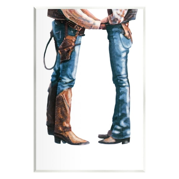 Stupell Industries Country Cowboy & Cowgirl Abstract Painting Unframed Art Print Wall Art, 10 x 15