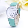 thumbnail image 4 of UDIYO Women Whatever Im Late Anyway Letter Round Dial Faux Leather Strap Quartz Watch, 4 of 7
