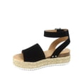 thumbnail image 2 of Sensational-01 Women's Espadrilles Trim Flatform Wedge Buckle Ankle Strap Open Toe Sandals, 2 of 2