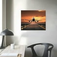 thumbnail image 3 of JEUXUS Posters Sunset Airplane on The Wall Art Picture Canvas Art Poster And Wall Art Picture Print Bedroom Decor, 3 of 4