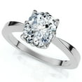 thumbnail image 2 of Pompeii 1Ct Cushion Diamond Solitaire Engagement Ring 14k White Gold Lab Grown (G,VS2), 2 of 3