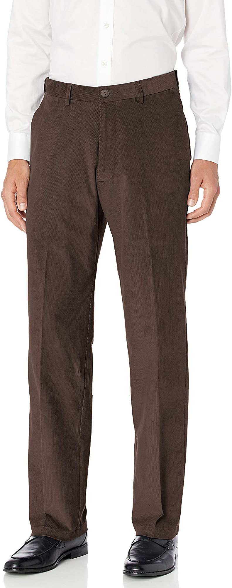 Haggar Mens Corduroy Classic Fit Flat 