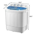 thumbnail image 3 of Small Portable Washing Machine, Compact Twin Tub with Built-in Drain Pump XPB46-RS4 13.4Lbs Semi-automatic Twin Tube Washing Machine, 3 of 9