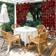thumbnail image 4 of Outdoor Curtains for Patio Waterproof, Christmas Snowman Outdoor Privacy Panels Grommet, Xmas Snowflake Elk Tree Balls Red Plaid Blackout Outside Curtains for Porch/Cabana 54"x95", 1 Panel, 4 of 8