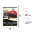 thumbnail image 2 of 1955 Monaco Grand Prix - Vintage Car Racing Poster by Jacques Ramel - Fine Art Matte Paper Print (Unframed) 24x32in, 2 of 4