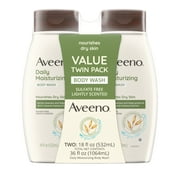 Aveeno Daily Moisturizing Body Wash, 18 Fl oz (2 Pack)