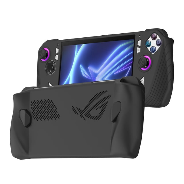 Writiany Protective Silicone Case for 2023 ASUS ROG Ally Game Console Drop-Proof for 2023 ASUS Rog Ally Handheld Case (Black)