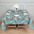 thumbnail image 3 of Pioneer Flower Floral Print Pattern Square Tablecloth, Waterproof Wipeable Spillproof Washable Table Cover for Home Kitchen Party Decor, 60"x60", 3 of 6