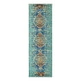 thumbnail image 3 of Unique Loom Vita Collection Area Rug - Warhol (2' x 6' 9" Runner Turquoise/Beige), 3 of 7