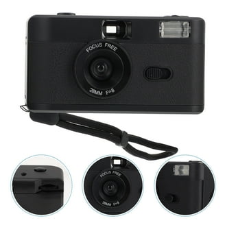Yashica MF-1 35mm Camera - Leather (Black / Orange) - Walmart.com