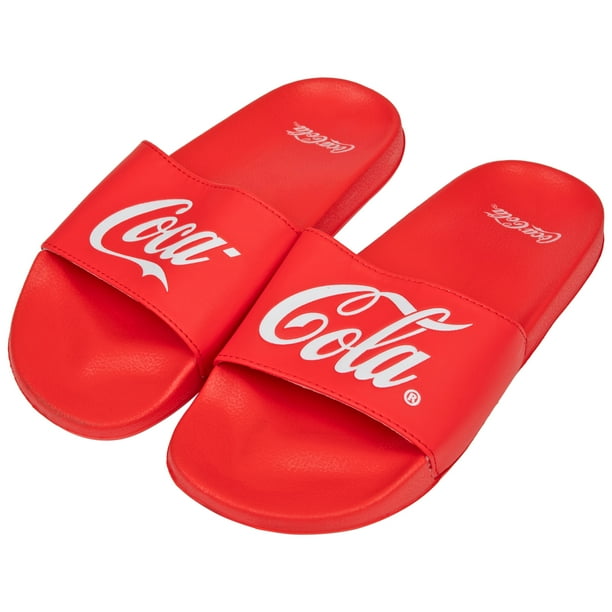 Coca Cola Split Print Flip Flop Slides Medium Walmart