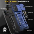 thumbnail image 3 of Allytechgroup Magnetic for iPhone 16 Pro Case with 1x Screen Protector, Rotatable Kickstand Support Car Mount Slide Camera Cover Protective Phone Case for Women Men, Navyblue, 3 of 7