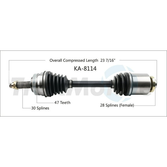 CV Axle Shaft Fits select: 2007-2009 KIA AMANTI