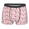 thumbnail image 1 of RWJDXD Custom Hello Kitty Anime Cat Pattern Underwear Men Stretch Boxer Briefs Shorts Panties Soft Underpants For Male o, 1 of 5