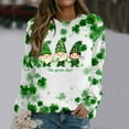 thumbnail image 2 of Womens St Patricks Day Shirt Dog Paw Print Long Sleeve Shirt Shamrock Crewneck Sweatshirt Irish Green Top Casual Loose Pullover, 2 of 4