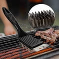 thumbnail image 4 of Cepillo de limpieza para parrilla de barbacoa ZHAOCHENG 4 piezas cepillo de barbacoa con espátula de acero inoxidable negro, 4 of 5
