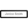 Lorell, LLR80669, Recycled Plastic Cubicle Nameplate, 1 Each, Black